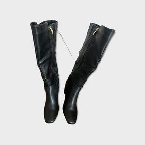 Liz Claiborne Womens Hage Dress Boots Stacked Heel